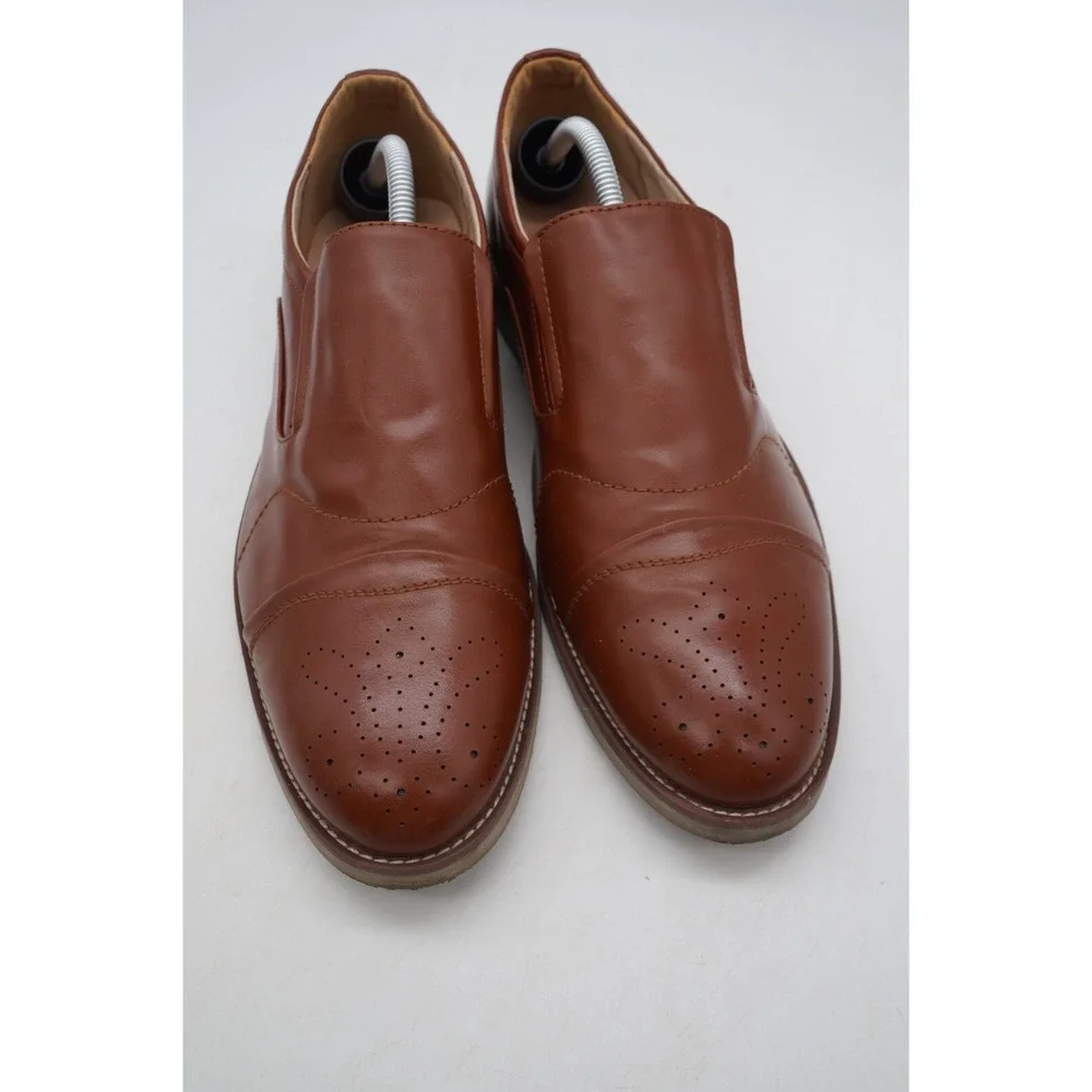 Flying Deer Robson Dress Shoes Slip On Oxford Brown Mens Size 9.5
